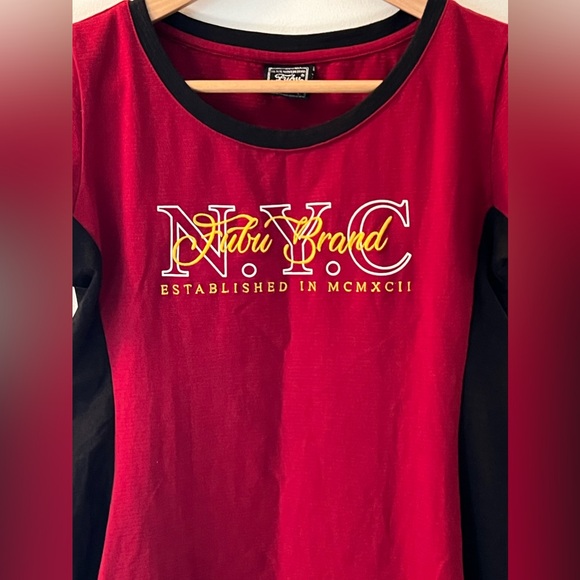 FUBU | Vintage Y2K Red and Black Streetwear Mini Dress - Size Large - Picture 3 of 10